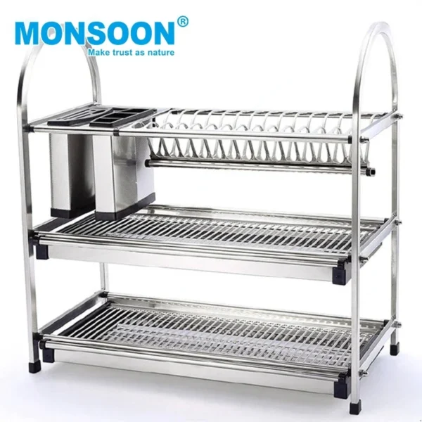 Good Quality Stainless Steel Dish Display Rack And Bowl Holder Hot Selling Plastic Galvanized Kitchen Dish Drying Rack