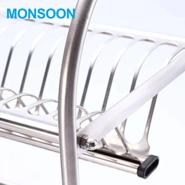 MONSOON High Quality Stainless Steel Dish Racks Hanging For Hot Sale 2 Tiers Cup Drying Holder - Image 2