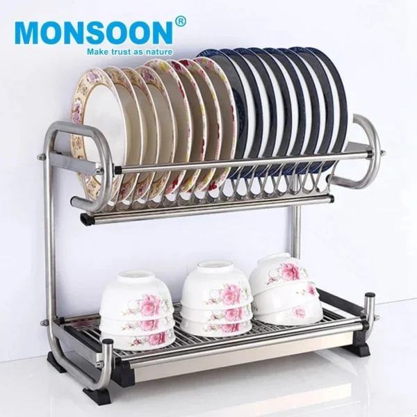 Good Quality Stainless Steel Dish Display Rack And Bowl Holder Hot Selling Plastic Galvanized Kitchen Dish Drying Rack - Image 5