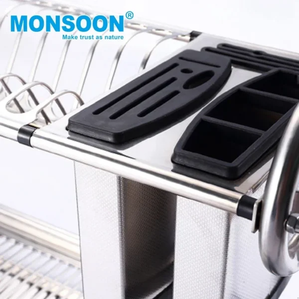 Good Quality Stainless Steel Dish Display Rack And Bowl Holder Hot Selling Plastic Galvanized Kitchen Dish Drying Rack - Image 2